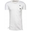 Bavlněné pánské trička s kapsou bílé barvy