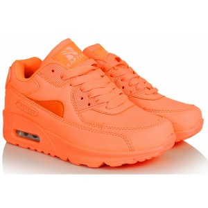 Oranžová dámská sportovní obuv s vyšší podrážkou