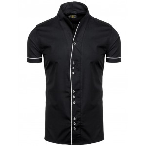 Moderní pánská košile černé barvy