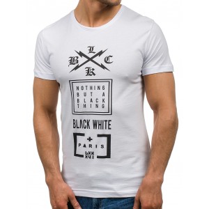 Bílé pánské trička s motivem PARIS