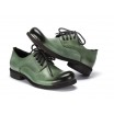 Kožené pánské boty na šněrování v zelené barvě COMODO E SANO