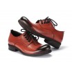 Kožené boty hnědo oranžové barvy na šněrování pro pány COMODO E SANO