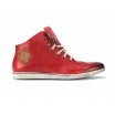 Pánské kožené červené boty na šněrování COMODO E SANO
