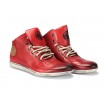 Pánské kožené červené boty na šněrování COMODO E SANO