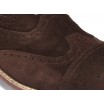 Hnědé prošívané kožené boty na šněrování COMODO E SANO