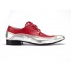 Červené pánské kožené boty se stříbrným lemováním COMODO E SANO