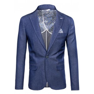 Elegantní pánské sako v modré barvě