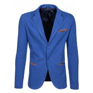 Modré pánské sako stylové