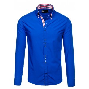 Moderní pánské košile modré barvy