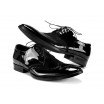 Pánské společenské kožené boty černé COMODO E SANO