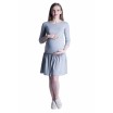 Pohodlné těhotenské šaty v šedé barvě