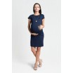 Krátké těhotenské šaty modré barvy
