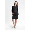 Elegantní černé těhotenské šaty nad kolena