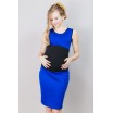 Krátké těhotenské šaty modré barvy