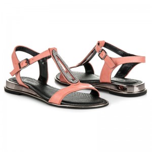 Letní dámské sandály růžové barvy