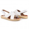 Nízké dámské sandály na léto bílé barvy