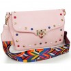 Crossbody dámská kabelka s ramínkem růžové barvy