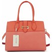 Stylová dámská kabelka s přezkou růžové barvy
