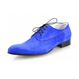 Pánské kožené extravagantní boty modré