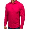 Tmavě růžová moderní pánská košile s dlouhým rukávem