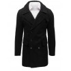 Dlouhý pánský zimní kabát v černé barvě