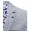 Šedé bavlněné pánské sako s kapsami vhodné na každou spoločenskou událost