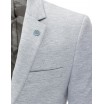 Šedé pánské sako slim fit střihu s kapsami a knoflíkem vhodné pro každou příležitost