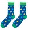 Tmavě modré pánské moderní ponožky s barevným vzorem
