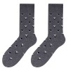 Pánské ponožky šedé barvy s trojúhelníkovým motivem