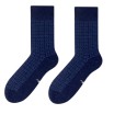 Jednobarevné elegantní pánské ponožky modré barvy