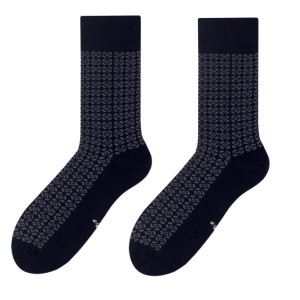 Stylové pánské ponožky tmavě modré barvy se vzorem