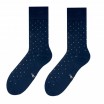 Moderní pánské ponožky modré barvy s barevnými puntíky