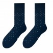 Elegantní pánské ponožky modré barvy s puntíky