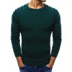 Stylový pánský pletený svetr tmavě zelené barvy