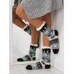 Elegantní dámské ponožky modré barvy s vánočním vzorem