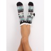 Elegantní dámské ponožky modré barvy s vánočním vzorem
