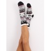 Vzorované dámské bavlněné ponožky černé barvy