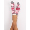 Moderní dámské ponožky růžové barvy se severským motivem