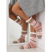 Hřejivé dámské ponožky béžové barvy s vánočním motivem