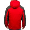 Kvalitní červená pánská lyžařská bunda s kapsou na hrudi