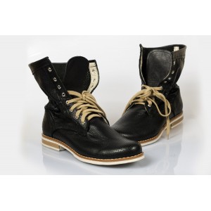 Dámské kožené boty černé DT213