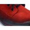 Červené pánské kotníkové kožené boty COMODO E SANO se šňůrkami