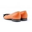 Oranžoví dámské baleríny se zaoblenou špičkou na léto