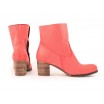 Červené kotníkové kožené boty pro dámy na každou příležitost