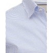 Bílá elegantní pánská košile s tečkovaným vzorem modré barvy