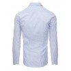 Bílá elegantní pánská košile s tečkovaným vzorem modré barvy