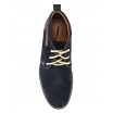 Kotníkové pánské kožené boty COMODO E SANO v modré barvě