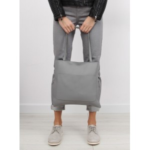 Dámská nákupní kabelka v šedé barvě s taštičkou navíc