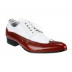 Pánske kožené extravagantné topánky biele  PT062