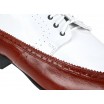 Pánske kožené extravagantné topánky biele  PT062